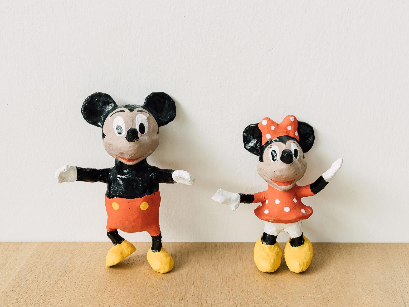 Papier Mache Bootleg Mickey & Minnie