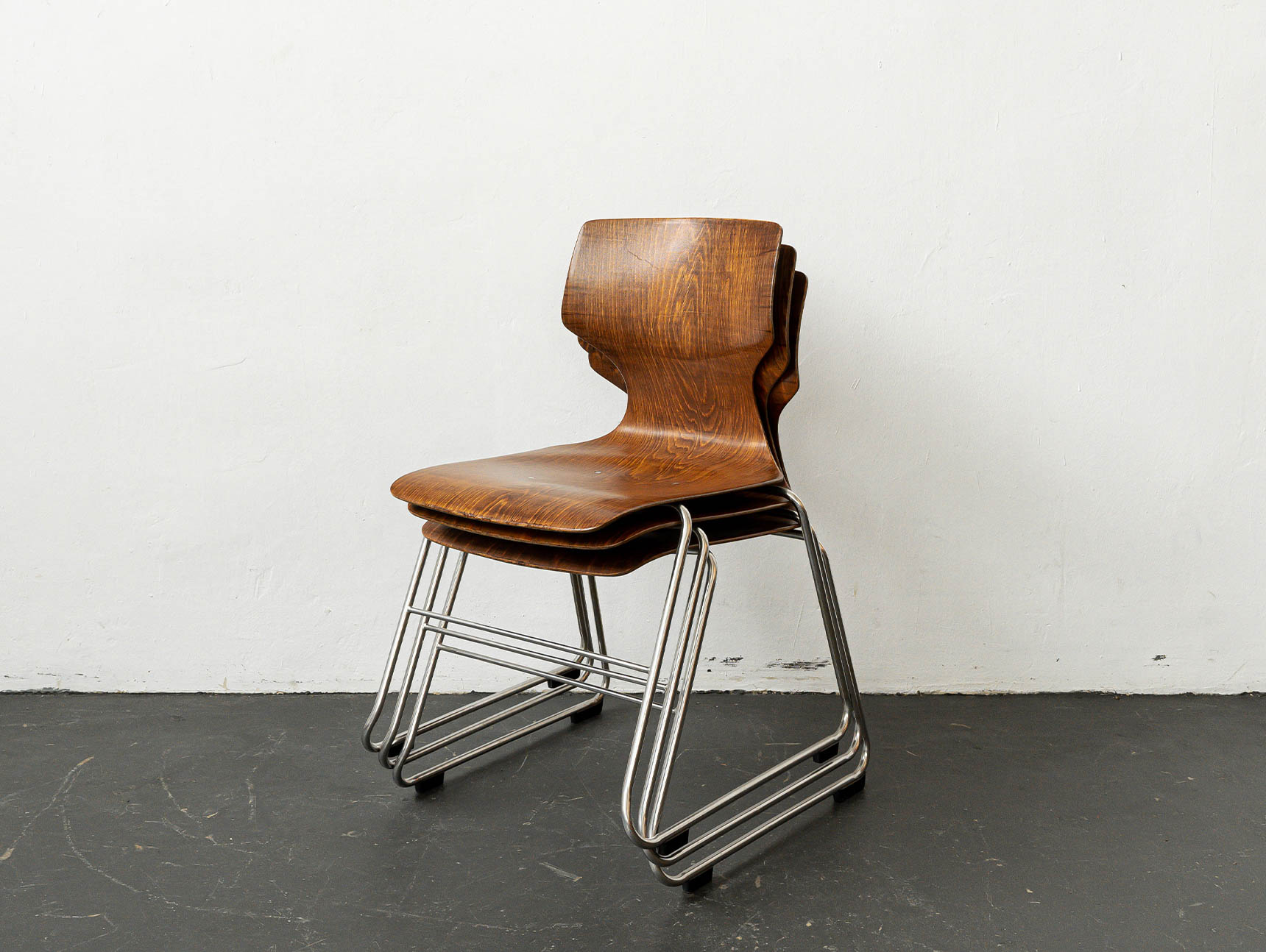 Vintage Pagholz Stacking Chairs