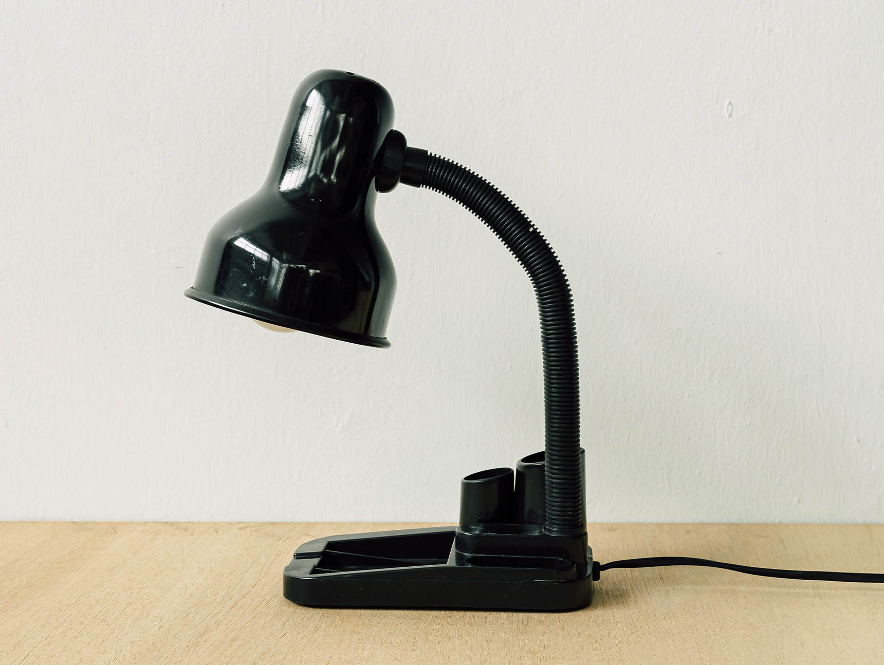 Vintage Gooseneck Study Lamp - Black