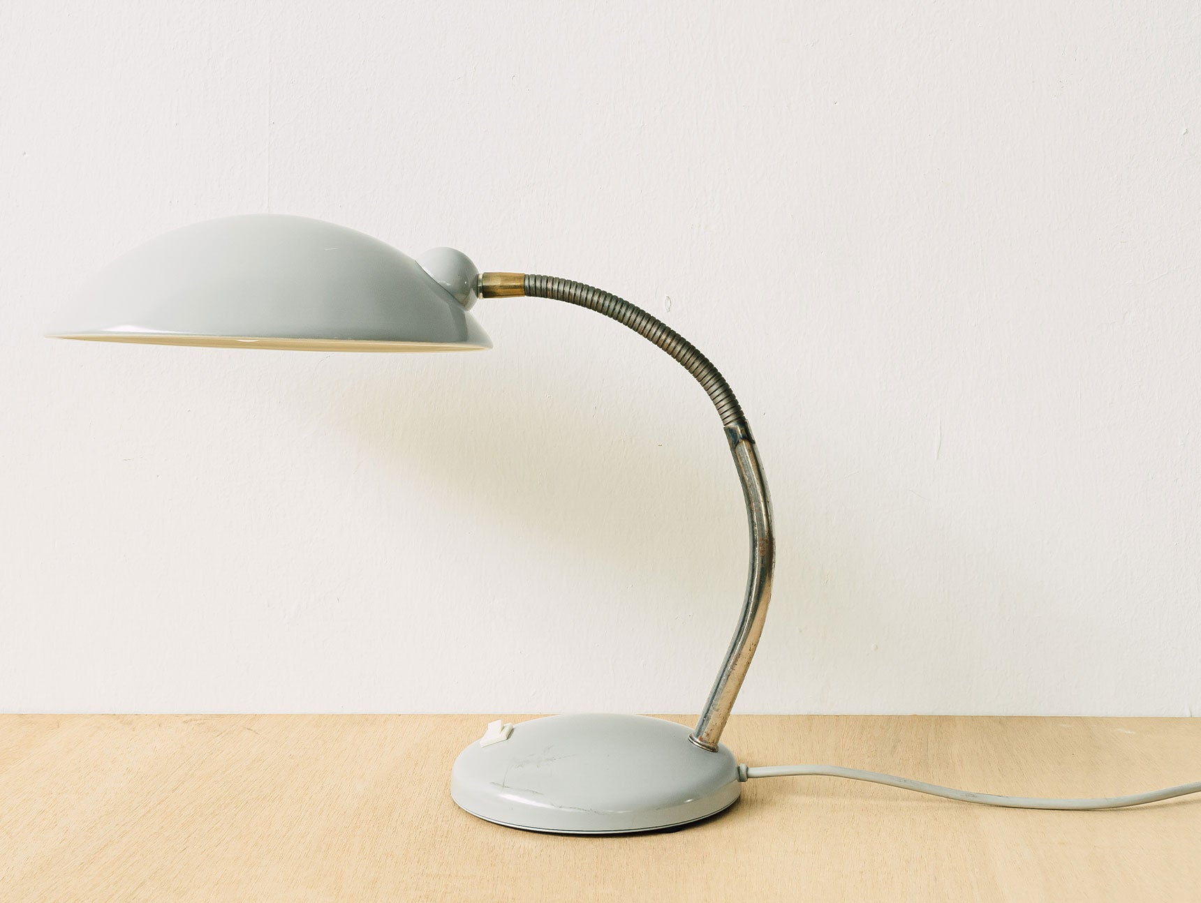 Vintage Gooseneck Table Lamp - Light grey